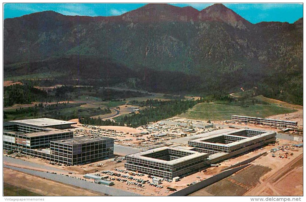 261885-Colorado,Colorado Springs, US Air Force Academy, Aerial View, Tichnor Bros No K-6259 - Colorado Springs