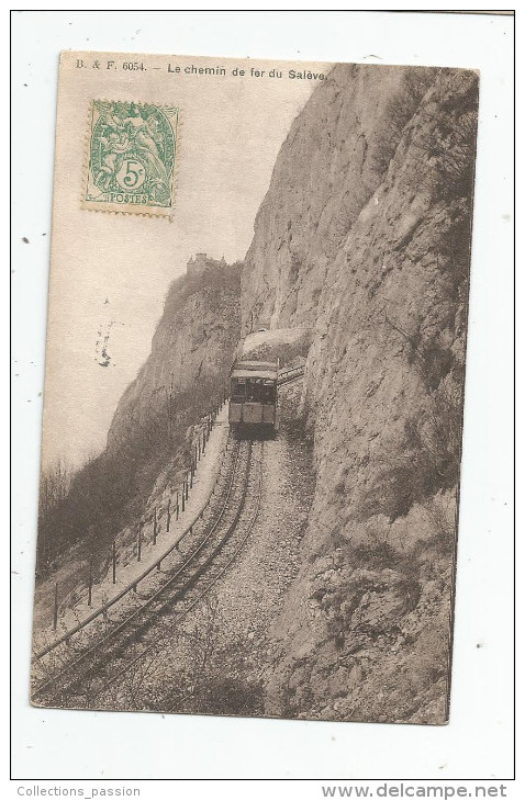 Cp , Le Cheminde Fer De SALEVE , Train , Voyagée 1910 , Ed : Briquet & Fils , Genéve - Trains