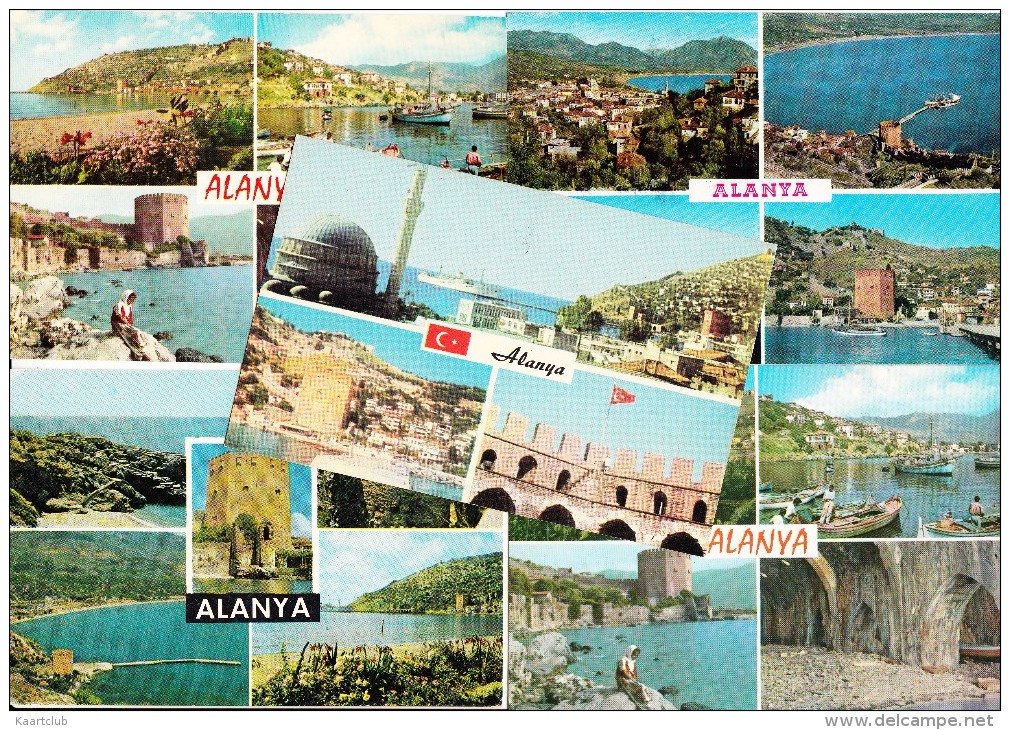 10 MULTIVIEW  POSTCARDS:  ALANYA   - Turkey/Türkiye -   -  (3 Scans) - Turkije