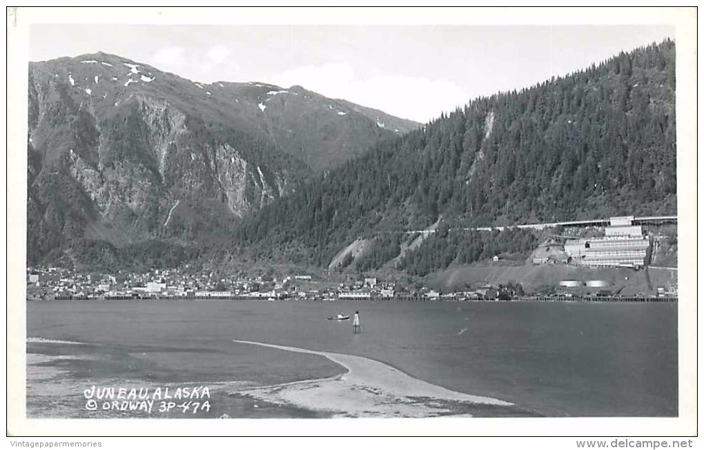 262019-Alaska, Juneau, RPPC, Town View, Ordway Photo No 3P-47A - Juneau