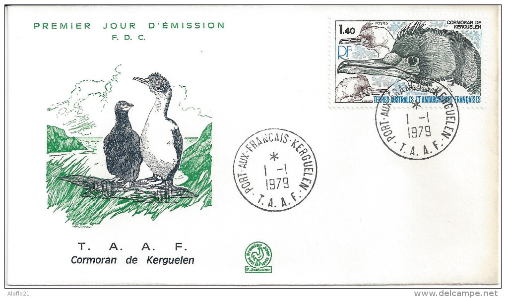 TAAF - ENVELOPPE 1er JOUR - N° 78 - CORMORAN De KERGUELEN - FDC