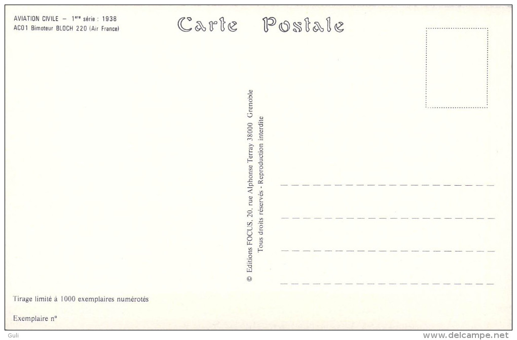 REPRODUCTIONS-Lot De 2 Cartes Scan R/V  (1) (AVION) AVIATION Civile ACO5 Quadrimoteur Handley Page;ACO1 Bimoteur Bloch - 1919-1938: Entre Guerres