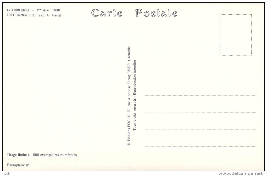 REPRODUCTIONS-Lot De 2 Cartes Scan R/V  (2) (AVION) AVIATION Civile ACO5 Quadrimoteur Handley Page;ACO1 Bimoteur Bloch - 1919-1938: Between Wars