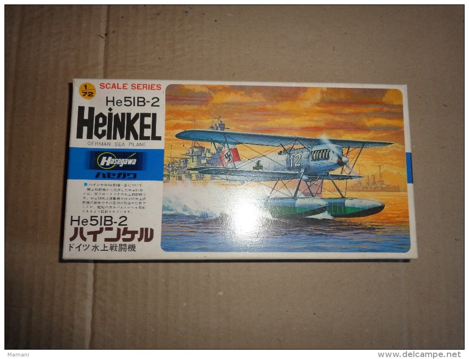 Maquette Avion Militaire-en Plastique----1/72 Hasegawa -HE 51 B -2 HEINKEL - Aviones