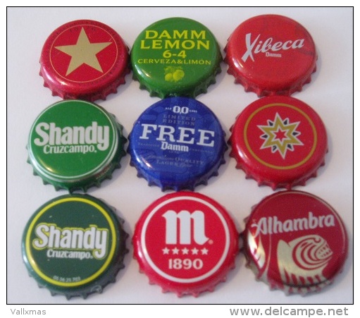 Chapas Cerveza De España - Kronkorken - Bottle Caps Spain - Cerveza