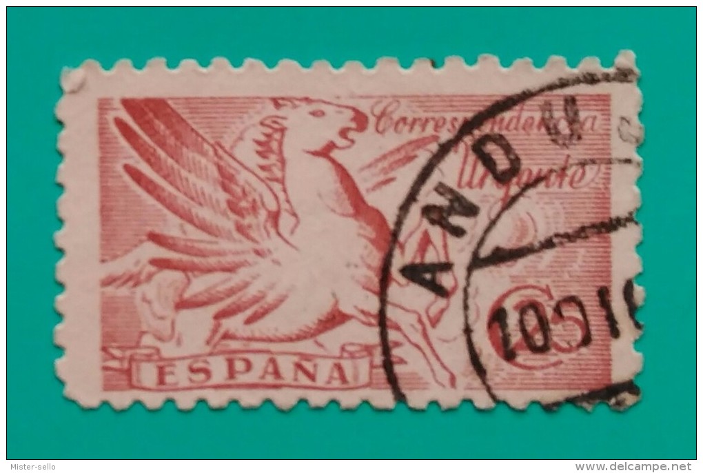 ESPAÑA 1942. PEGASO. USADO - USED. - Usati