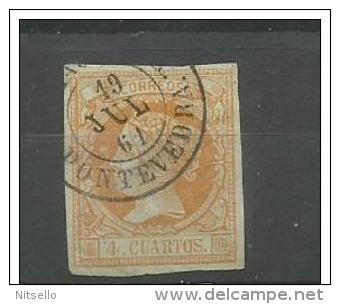 LOTE 1809  ///  (C025) ESPAÑA   -  EDIFIL Nº: 52  //  YVERT Nº 48   // FECHADOR DE PONTEVEDRA - Usados