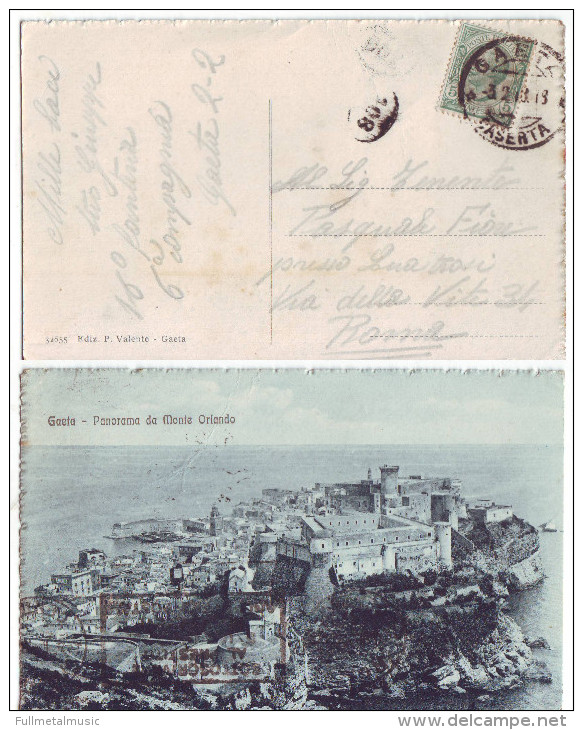 Gaeta ( Latina ) Panorama Da Monte Orlando 1918 - 16° Fantera 6a Compagnia (A) - Latina