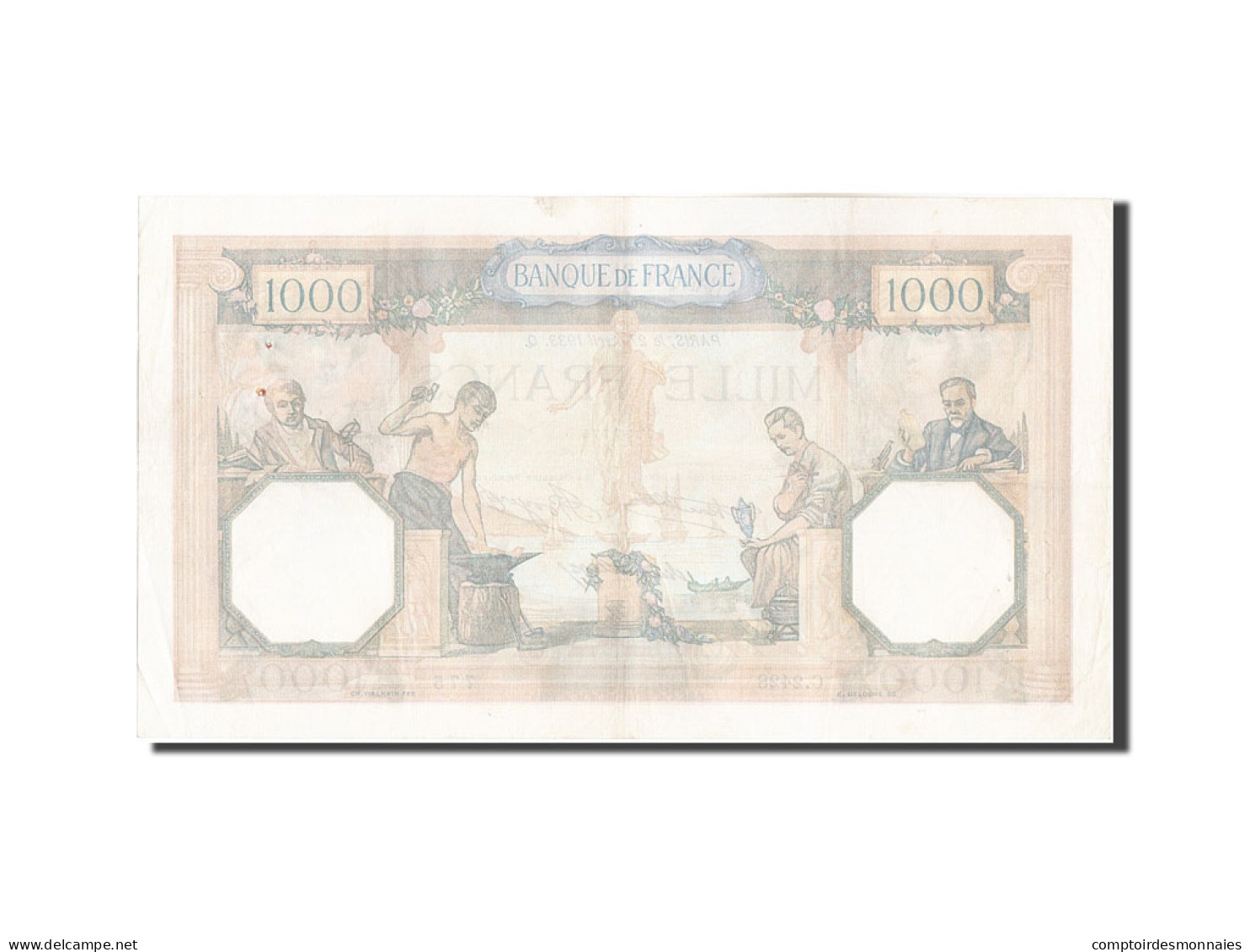 Billet, France, 1000 Francs, 1 000 F 1927-1940 ''Cérès Et Mercure'', 1933 - 1 000 F 1927-1940 ''Cérès Et Mercure''