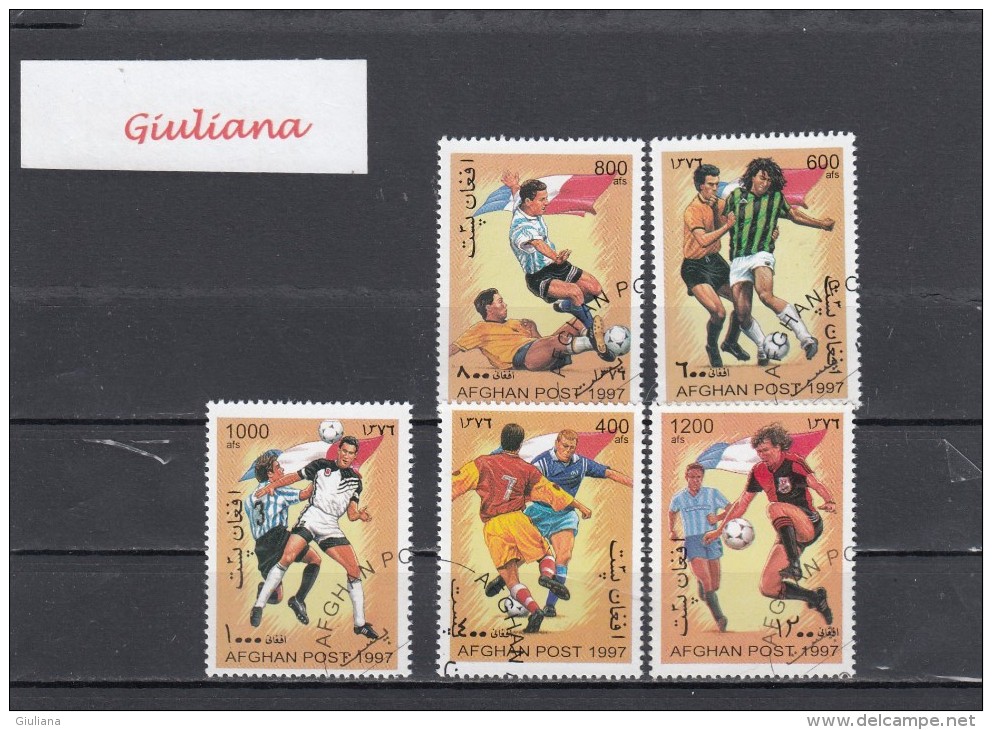Afganistan 1997 -5 Stamps Used    Tema Calcio - Usati