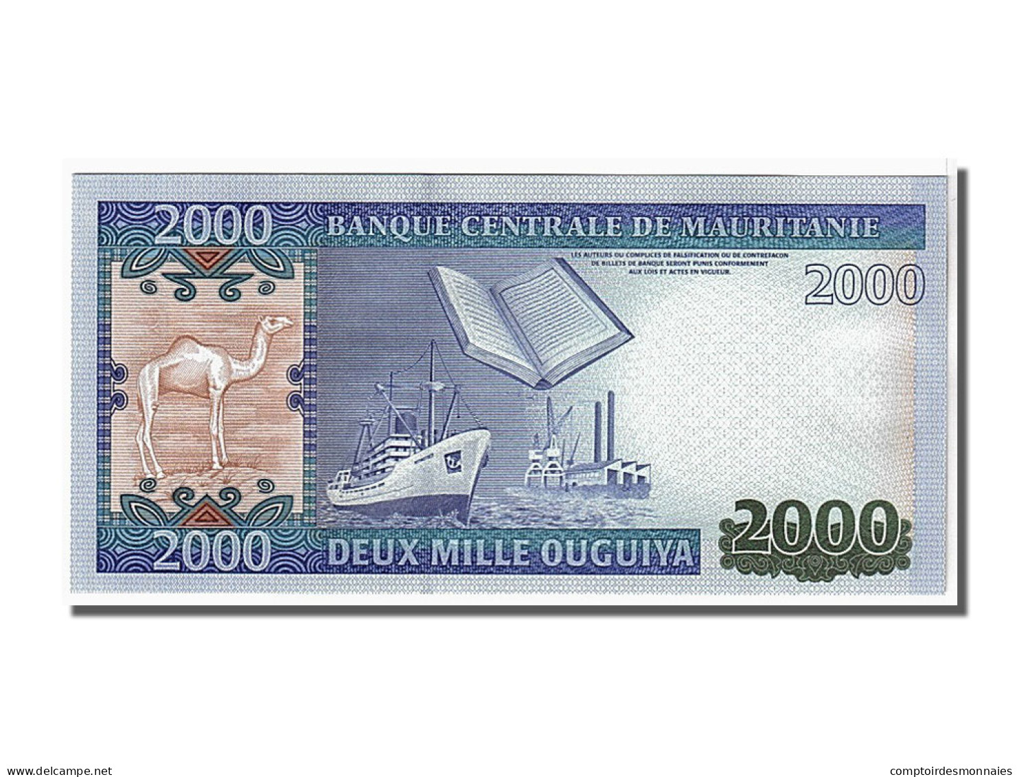 Billet, Mauritanie, 2000 Ouguiya, 2011, KM:20, NEUF - Mauritania