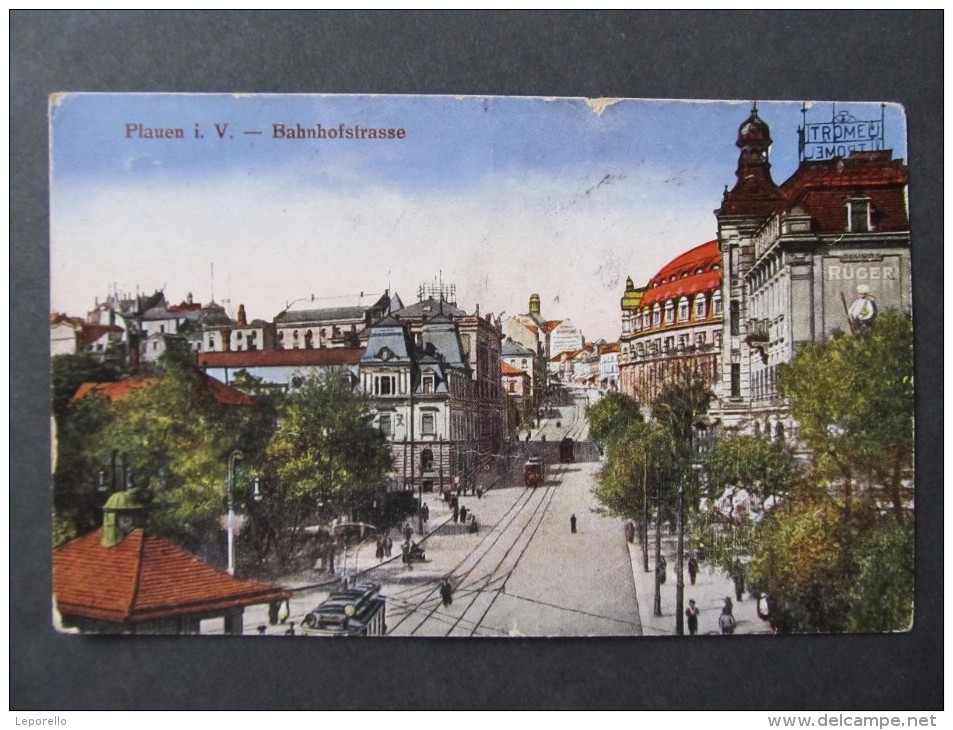 AK PLAUEN I.V. Bahnhofstrasse Ca.1920 /// D*18979 - Plauen