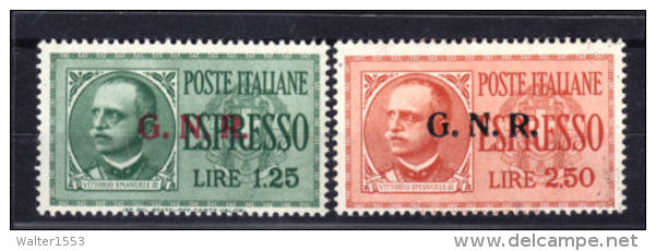 ITALIA 1944 RSI GNR ESPRESSI 1,25 +2,50 **MNH ALTA QUALITA' - Correo Urgente