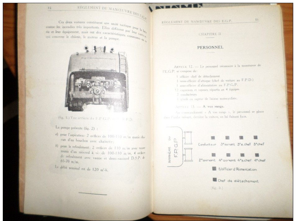 Sapeurs Pompiers 1950 Véhicules Manoeuvre Engins à Grande Puissance Régiment Pompiers De Paris - 1901-1940