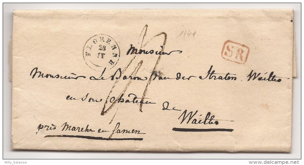 L De Gemmenich 1843 Avec T18 HENRI-CHAPELLE + P.P. Pour Jalhay - 1830-1849 (Belgica Independiente)
