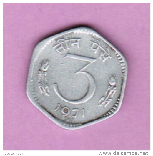 INDIA  3 PAISE 1971 (KM # 14.2) - India