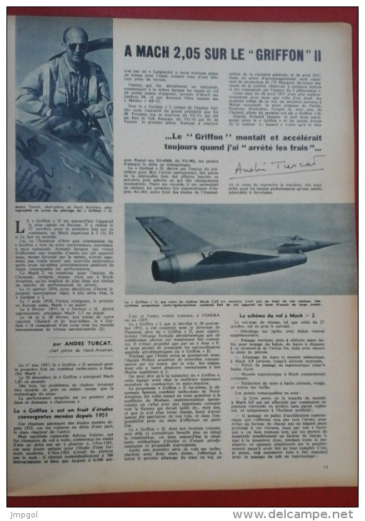 Aviation Magazine N° 264 1 Décembre 1958 Mach 2,05 Sur Griffon II Coupe De France Parachutisme - Aviation