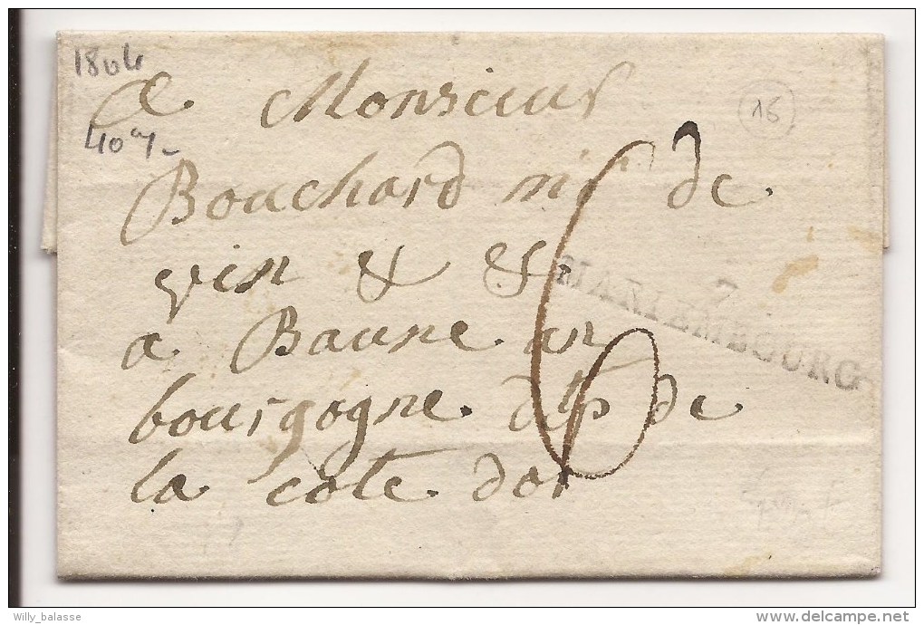 L 1804 De Frasne Marque 7/MARIEMBOURG + 6 Pour Beaune - 1794-1814 (Französische Besatzung)