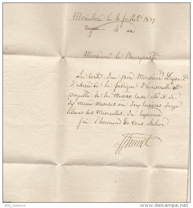 L 1827 De Morialmé Pour Hansinelle - 1815-1830 (Dutch Period)