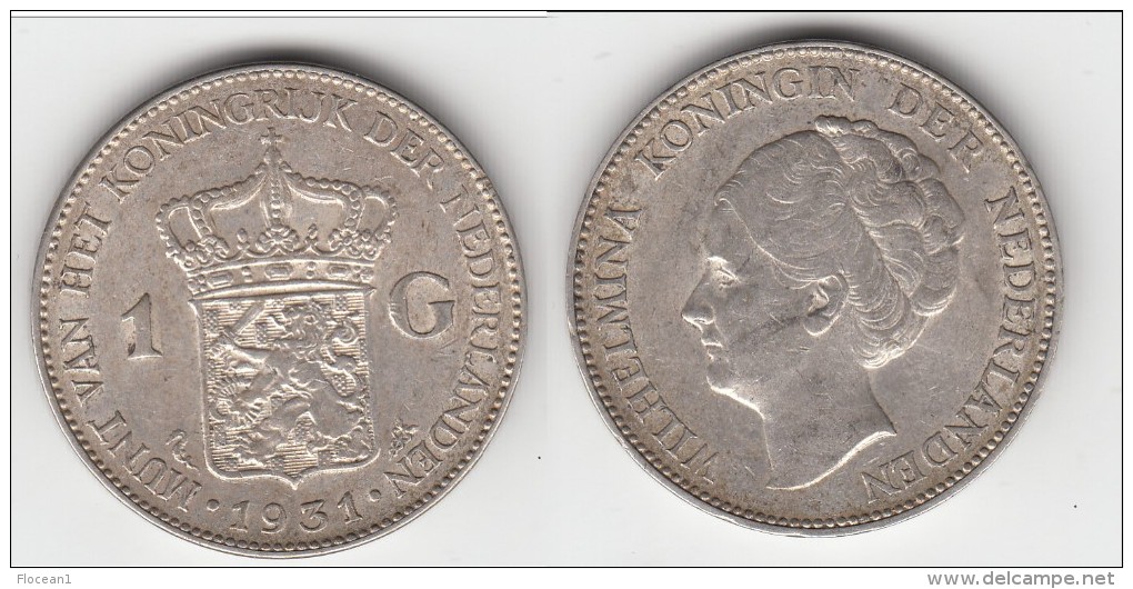 **** PAYS-BAS - NETHERLANDS - 1 GULDEN 1931 - ARGENT - SILVER **** EN ACHAT IMMEDIAT !!! - 1 Gulden