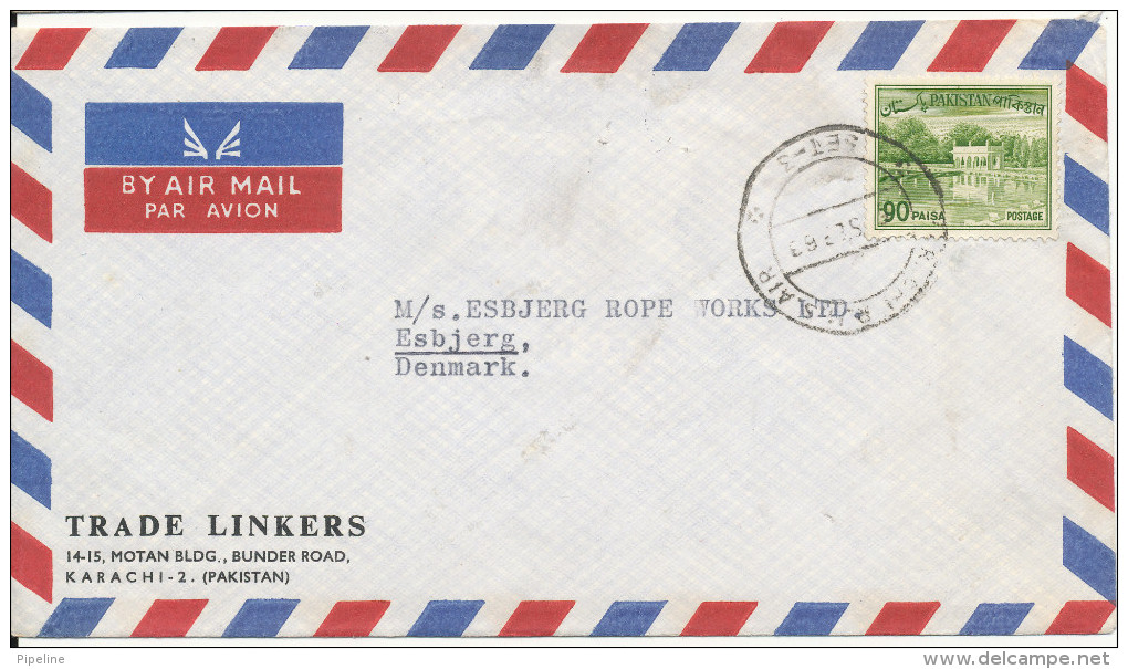 Pakistan Air Mail Cover Sent To Denmark 1963 - Pakistan