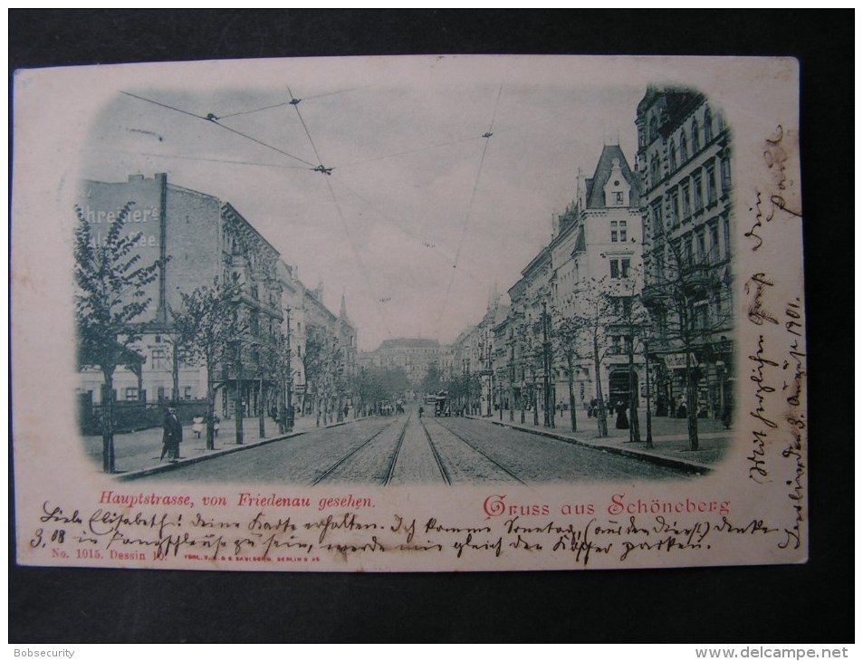 == Berlin Schöneberg 1901 Strasse  Bug Ecke Rechts Oben - Schoeneberg