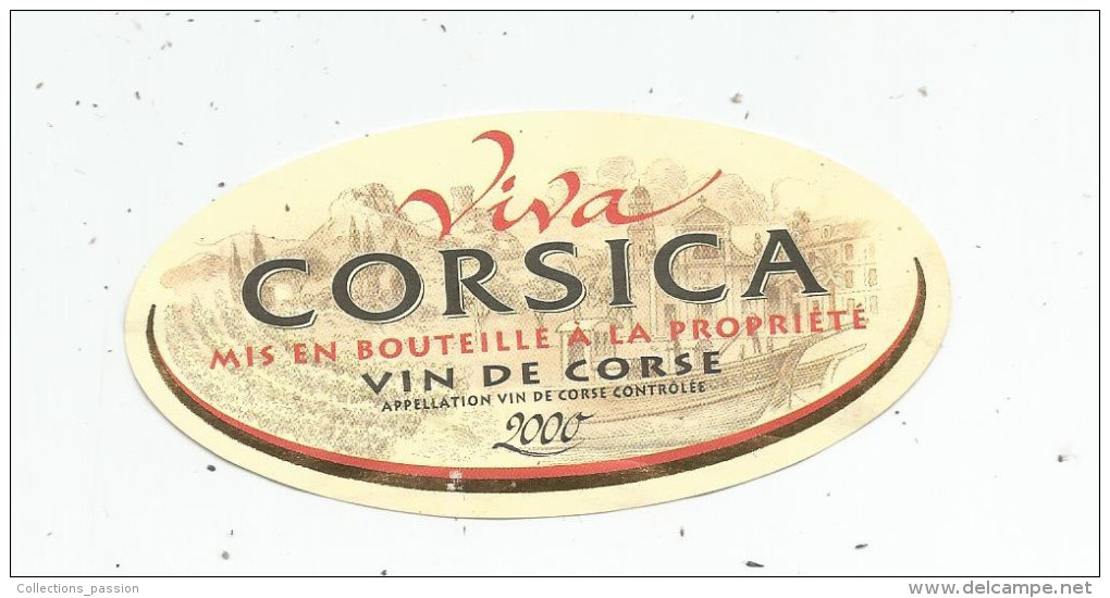 étiquette , VIN DE CORSE , VIVA CORSICA , 2000 - Red Wines