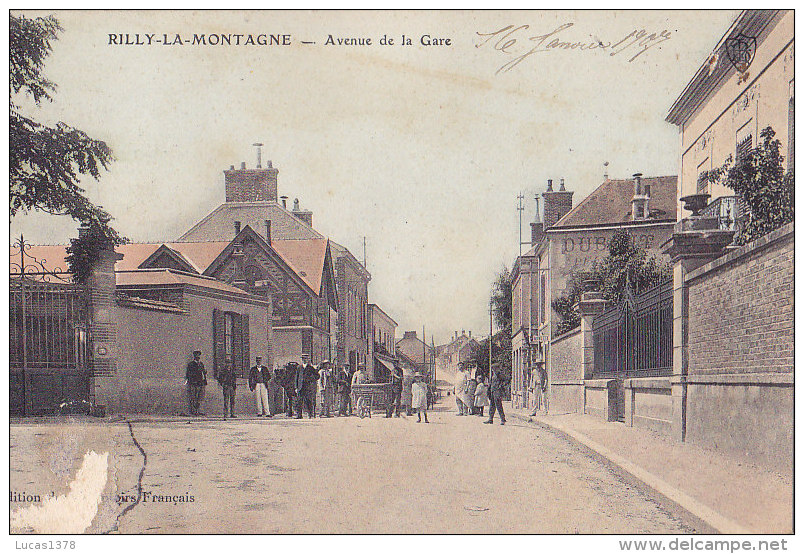 51 / RILLY LA MONTAGNE / AVENUE DE LA GARE / TRES JOLIE CARTE COLORISEE - Rilly-la-Montagne