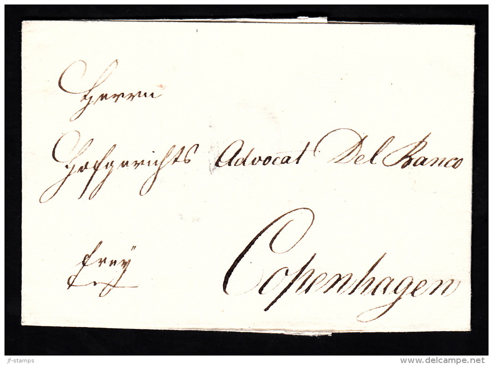 18??. Advokat Del Banco, Copenhagen. KÖ SIGL DÄNISCHES POSTAMT ZU HAMBURG.  (Michel: ) - JF500522 - ...-1851 Prefilatelia