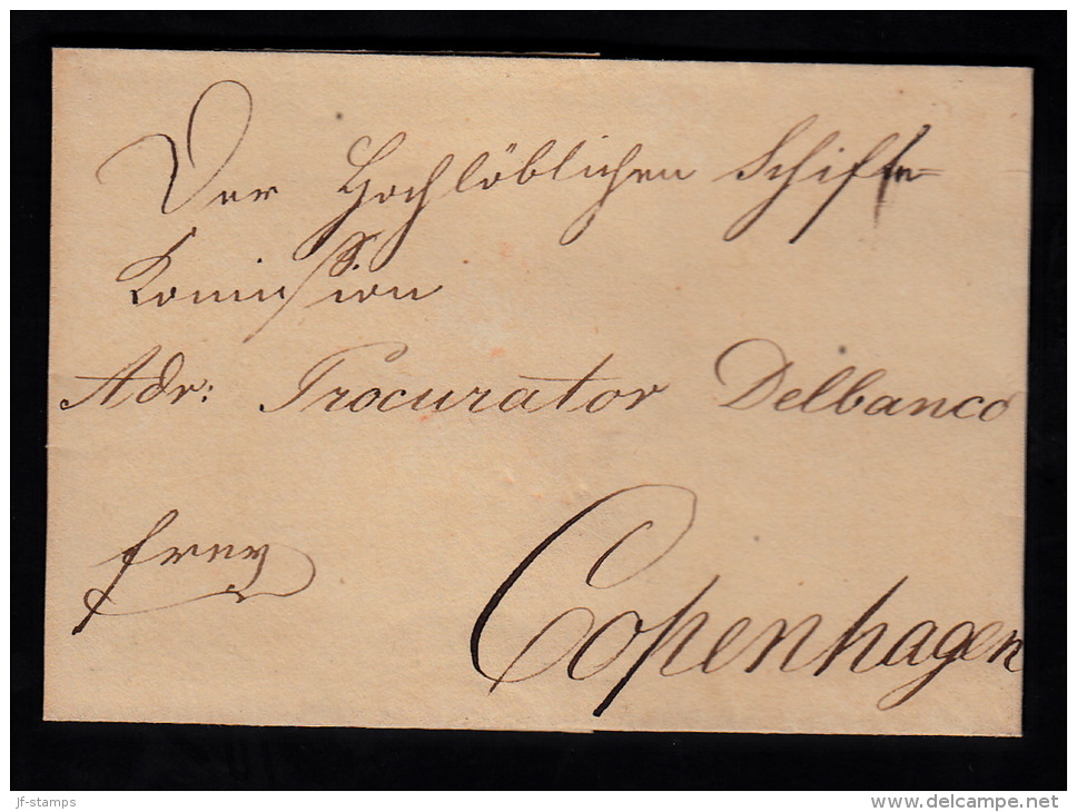 18??: Procurator DelBanco, Copenhagen. KÖ SIGL DÄNISCHES POSTAMT ZU HAMBURG.  (Michel: ) - JF500524 - ...-1851 Prephilately