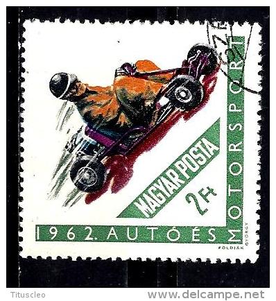 HONGRIE 1537° 2fo  Vert Et Polychrome Sports Motocyclistes Et Automobiles Kart  (10% De La Cote + 0,15) - Usati