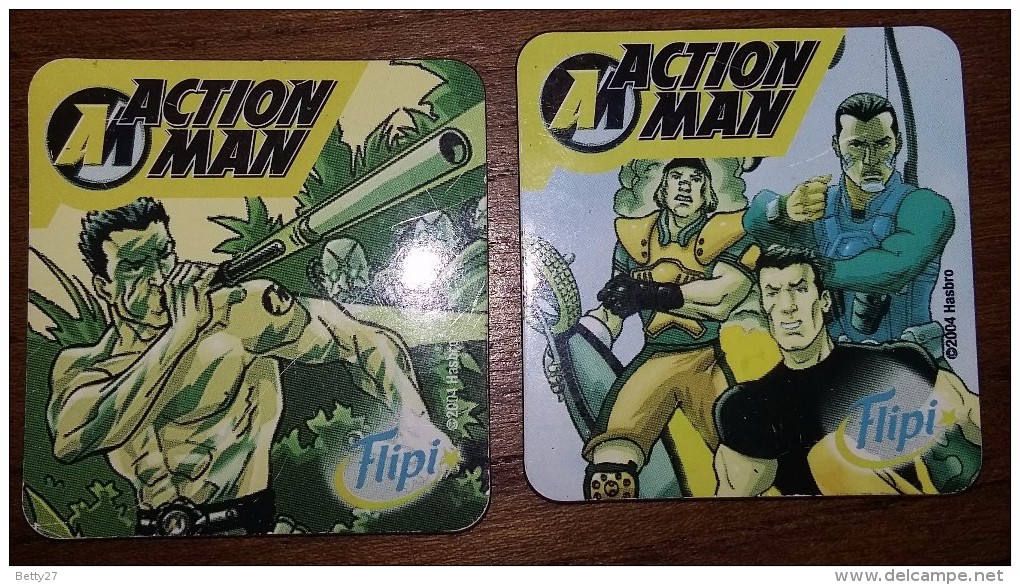 Magnet  2 MAGNETS FLIPI Produits Laitiers ACTION MAN - Magnets