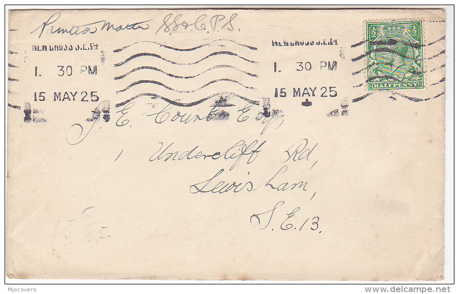 1925 NEW CROSS To Lewisham GB Stamps COVER - Lettres & Documents