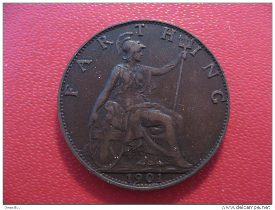 Grande-Bretagne - UK - Farthing 1901 Victoria 3848 - B. 1 Farthing