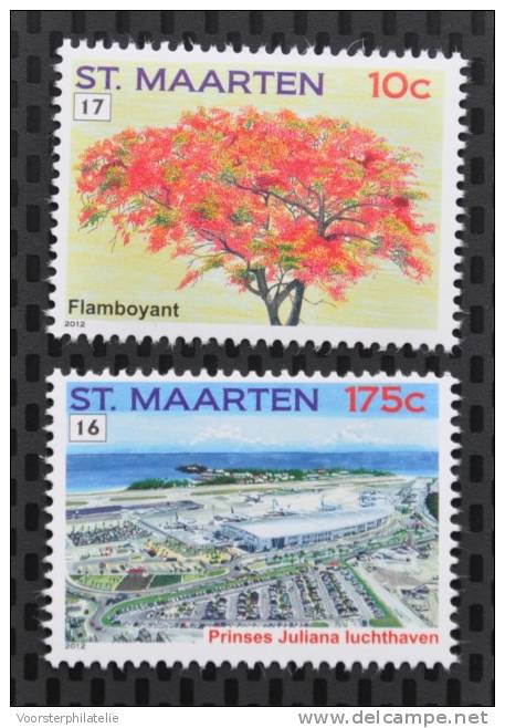 SINT MAARTEN ++ NEW NEW ++ 2012 SERIE DEFINITIVES AIRPORT TREE MNH ** - Curaçao, Nederlandse Antillen, Aruba