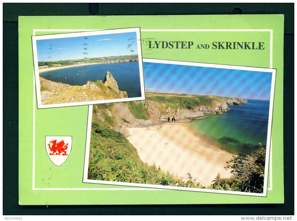 WALES  -  Lydstep And Skrinkle  Dual View  Used Postcard As Scans - Pembrokeshire