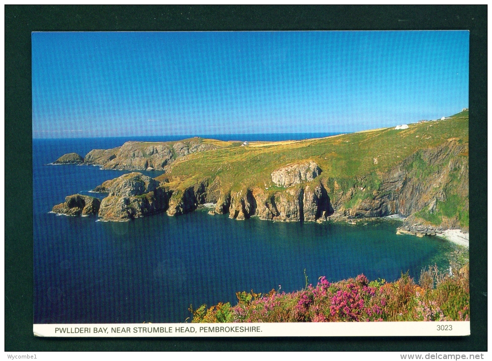WALES  -  Pwllderi Bay  Used Postcard As Scans - Pembrokeshire