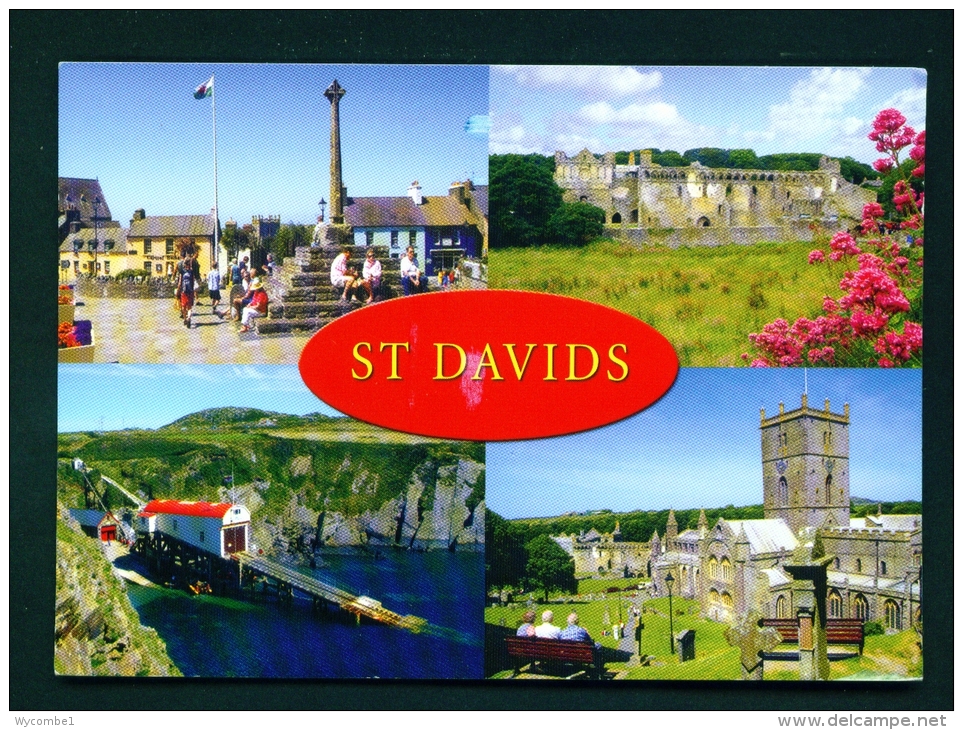 WALES  -  St Davids  Multi View  Used Postcard As Scans - Pembrokeshire