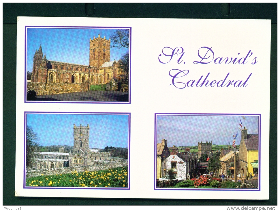 WALES  -  St Davids Cathedral  Multi View  Used Postcard As Scans - Pembrokeshire