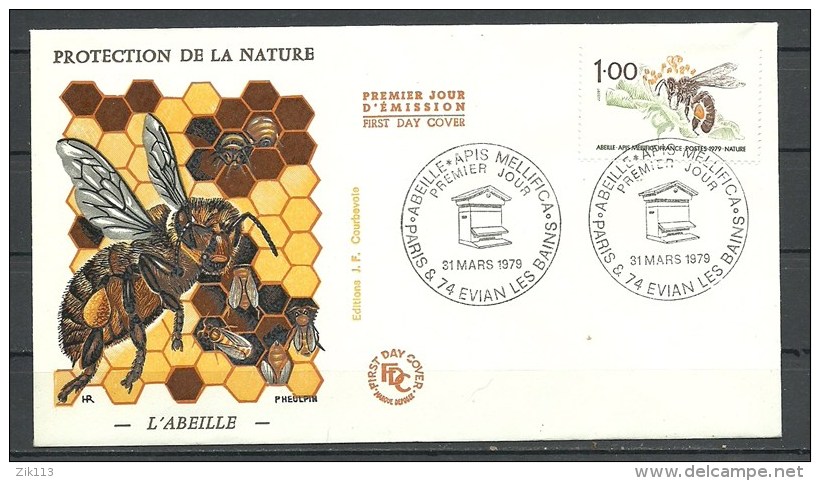 France 1979 - Bees , FDC - Abeilles