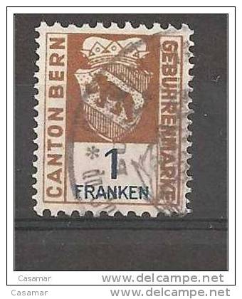 Canton Bern Berne Stempel Marke Timbre 1f Ours Bear Oso Bär - Revenue Stamps
