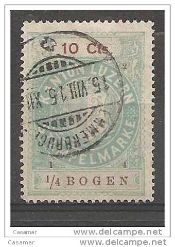 Canton Luzern Lucerne Stempel Marke 1/4 Bogen 10 C - Fiscaux