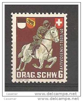 Dragons 6 1939 40 Horses Chevaux Soldatenmarken - Vignettes