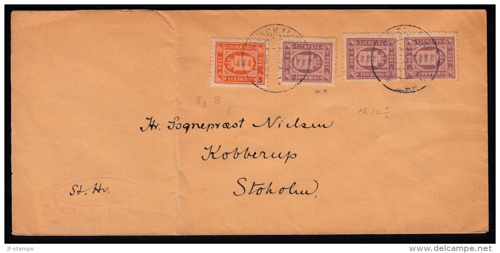 1917. 3x 3 ØRE + 1 ØRE BORRIS GAMMELSTRUP PASTORAT  (Michel: D. 8+) - JF500640 - Service