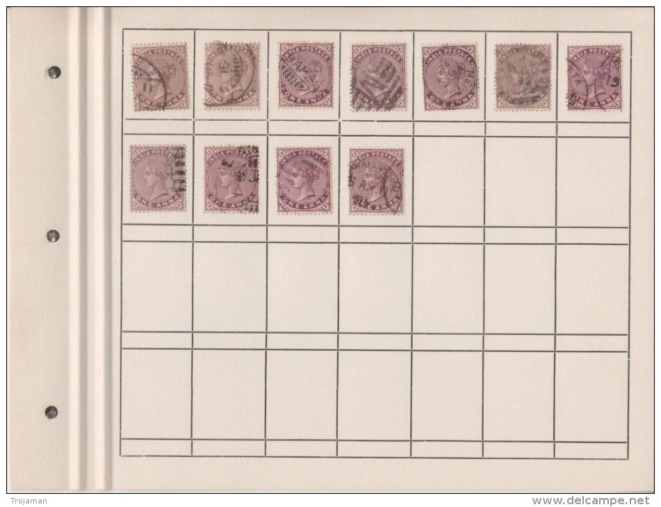 EXTRA8-27 10 USED STAMPS.  DIFFERENT CANCELLATIONS. - 1882-1901 Empire