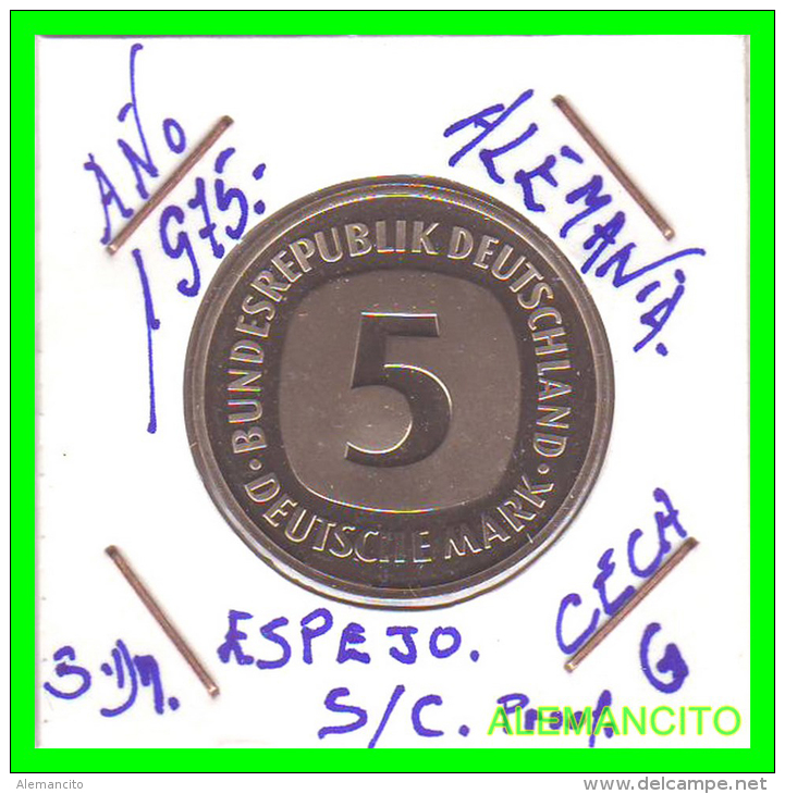 ALEMANIA FEDERAL  MONEDA DE 5 DM  1975-2001 - 5 Marcos