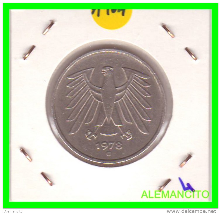 ALEMANIA FEDERAL  MONEDA DE 5 DM  1975-2001 - 5 Mark