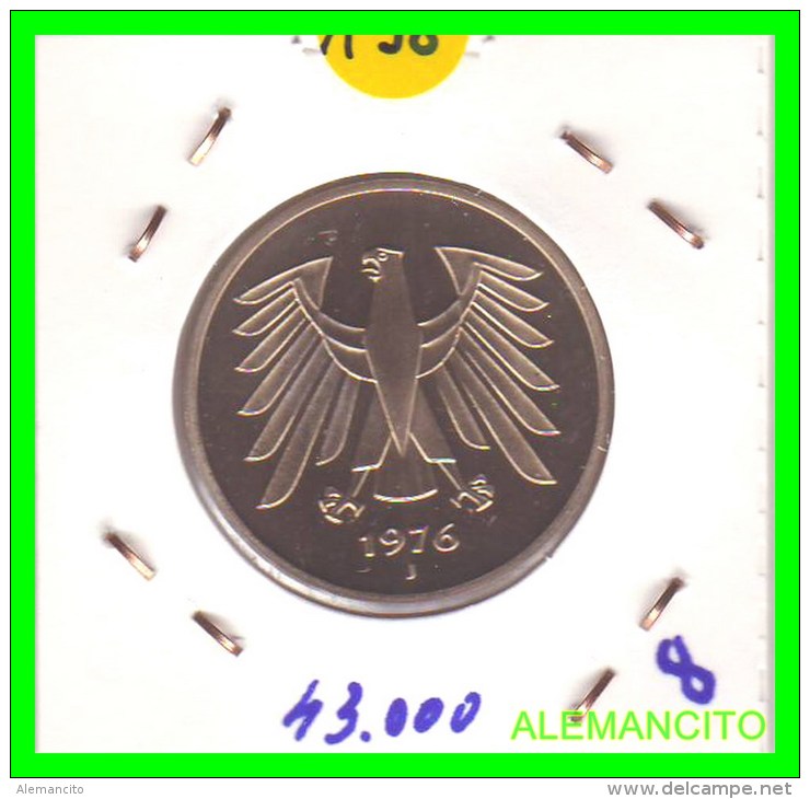 ALEMANIA FEDERAL  MONEDA DE 5 DM  1975-2001 - 5 Mark
