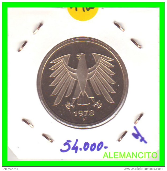 ALEMANIA FEDERAL  MONEDA DE 5 DM  1975-2001 - 5 Mark