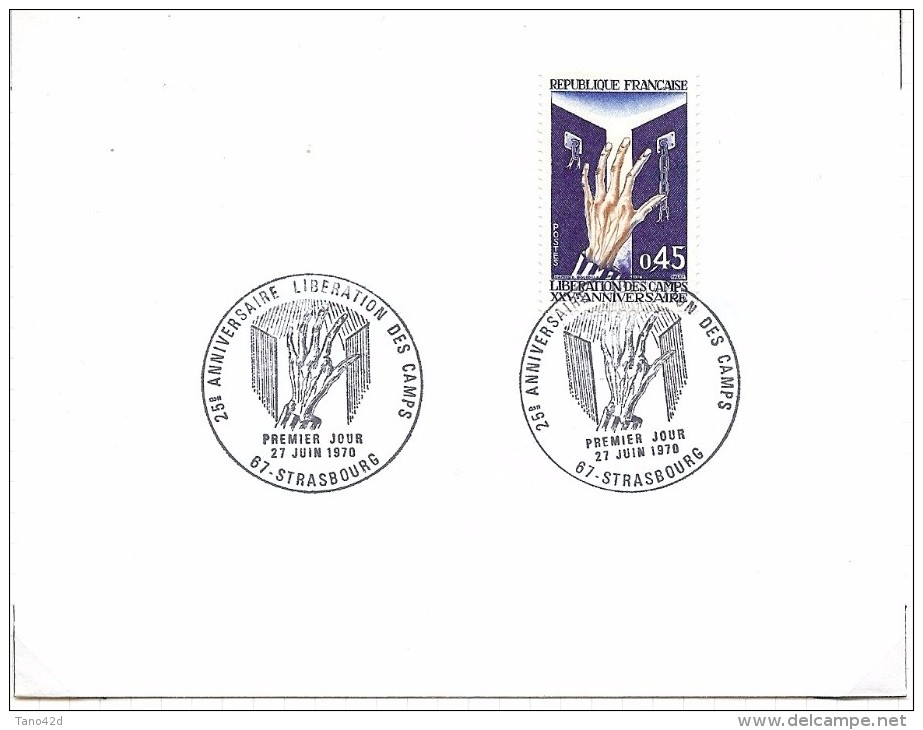 LBL35A-  FRANCE FDC LIBÉRATION / RÉSISTANCE / DÉPORTATION - 7 DOCUMENTS - 1960-1969